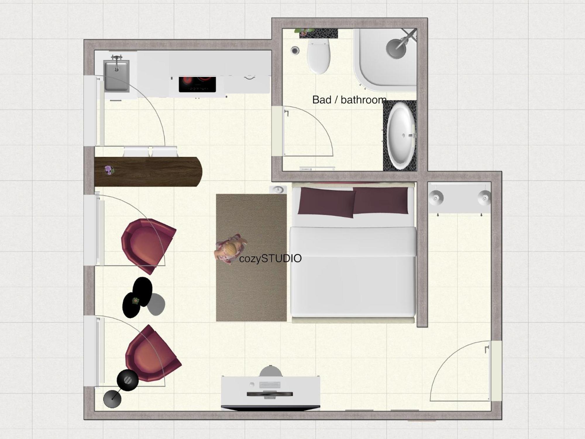 Secret Hideaways Cozystudio Superior Apartments Mit Wifi L 450M Bis Uni L Messe L Flughafen L Zoo Duisburg Rom bilde